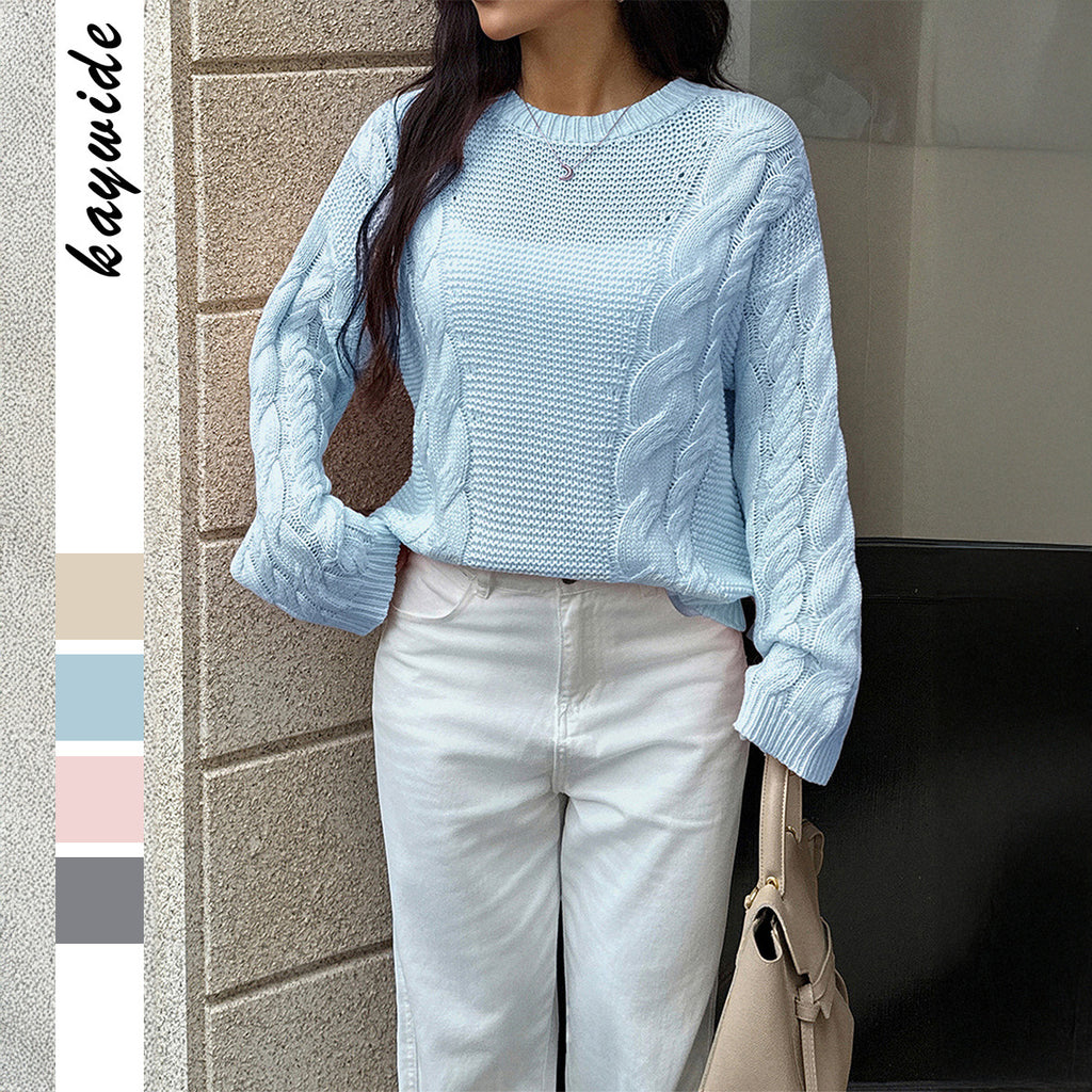 Leisure Minimalist Long Sleeve Sweaters Women's Clothing