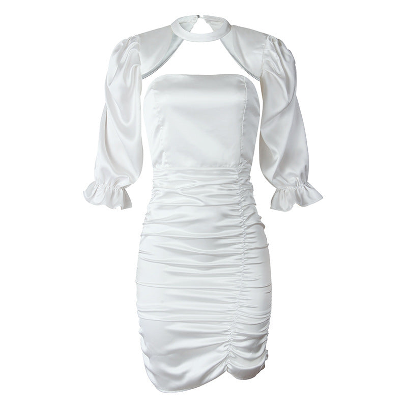 Back Dress, White Dress, Light Luxury, And Usually Wear Hepburn Ladies French Dress Niche