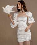 Back Dress, White Dress, Light Luxury, And Usually Wear Hepburn Ladies French Dress Niche