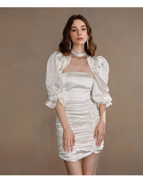 Back Dress, White Dress, Light Luxury, And Usually Wear Hepburn Ladies French Dress Niche