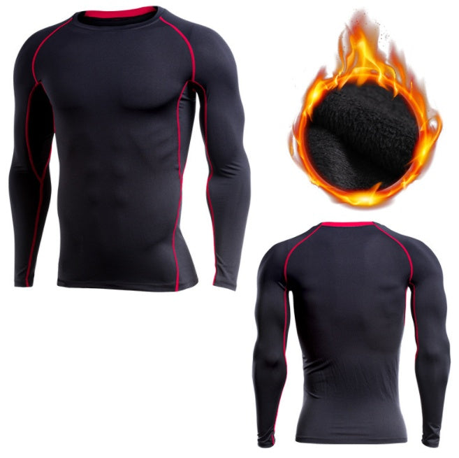 Men's Training Fitness Tracksuit — Stretchy Polyester Spandex Workout Set (S–3XL)