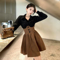 High-end Light Luxury Wear With Sweet And Spicy Skirt Two-piece Suit