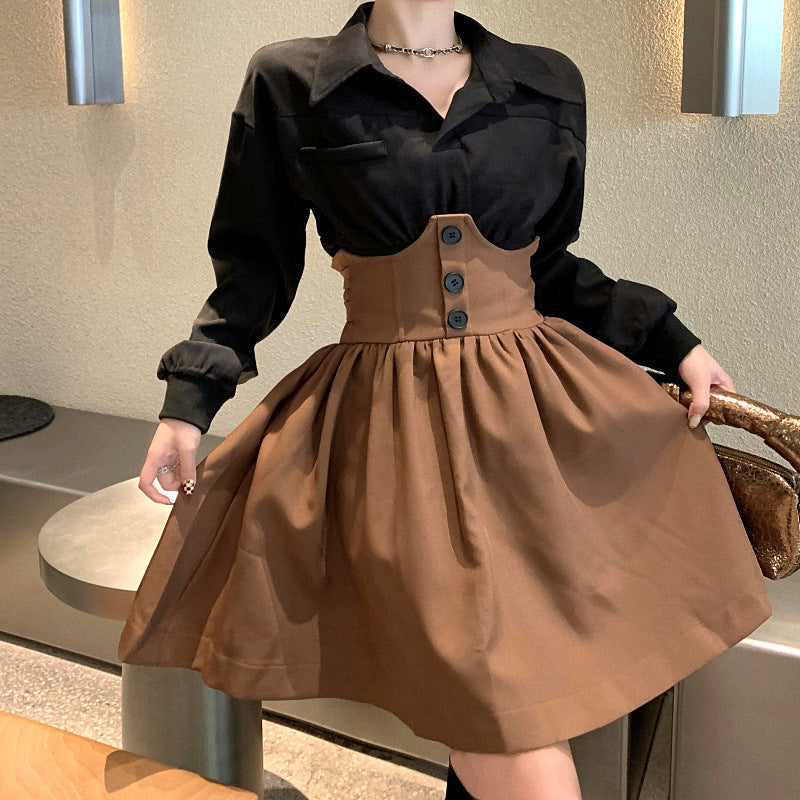 High-end Light Luxury Wear With Sweet And Spicy Skirt Two-piece Suit