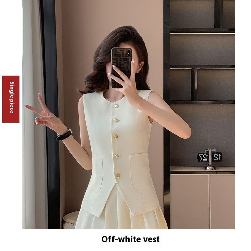 Light Luxury Senior Women's Outer Wear Vest Suit